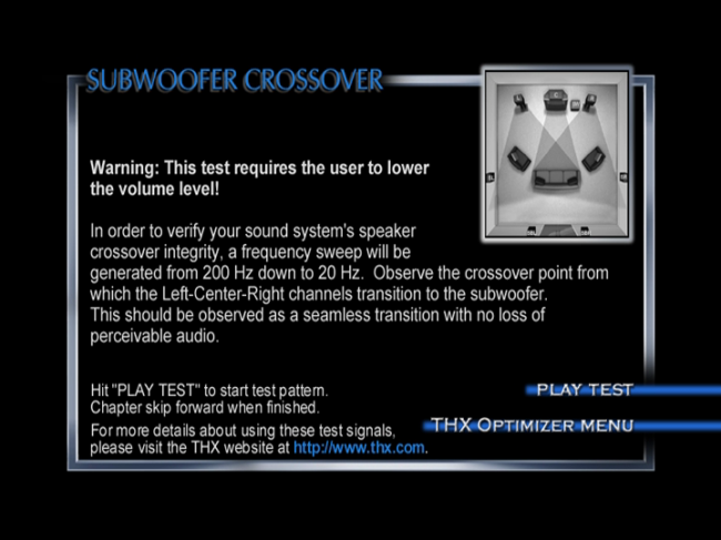 THX optimizer crossover settings Getting the Correct Subwoofer Settings