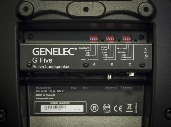 Genelec G Five inputs