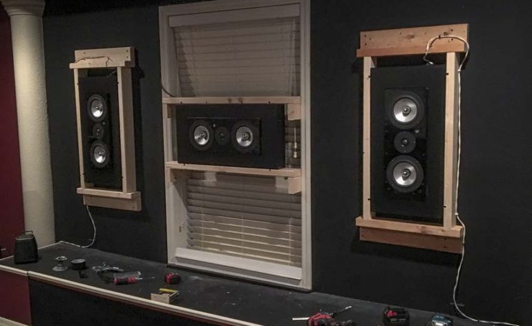how to build a home theater speakers screen