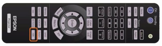Epson 5050UB remote control