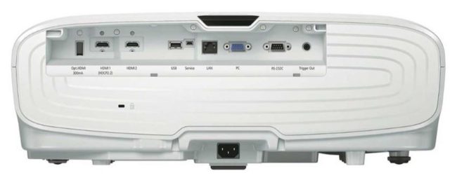 epson 5050UB projector rear connections inputs