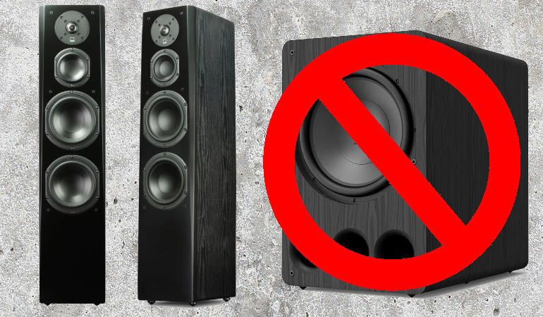 No Subwoofer Large Front Speakers - Where Does the Bass Go? | AV Gadgets